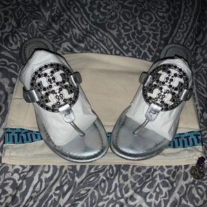 bedazzled tory burch miller sandals